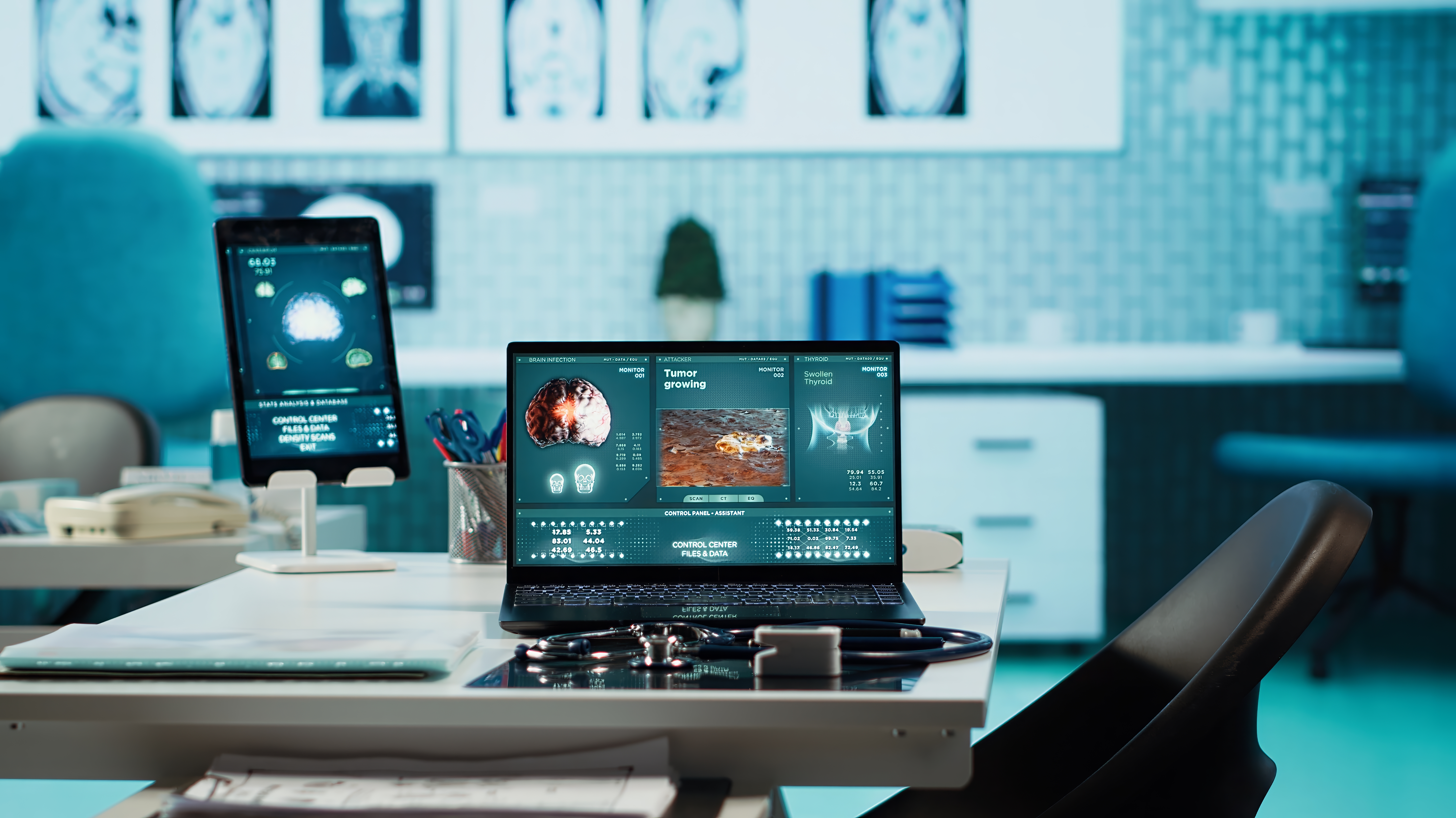 Modern medical office with advanced diagnostic technology