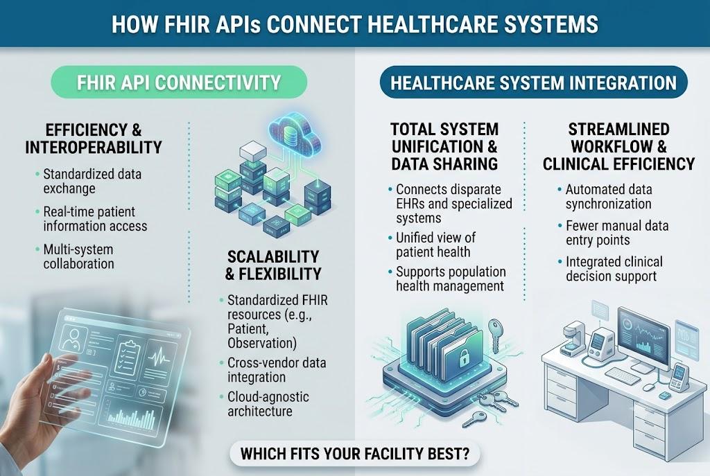 How FHIR APIs connect healthcare systems: standardized data exchange, system unification, and streamlined clinical workflows