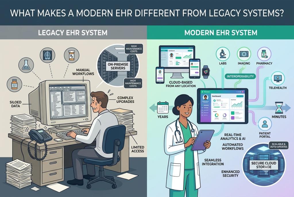 What Makes a Modern EHR Different from Legacy Systems?